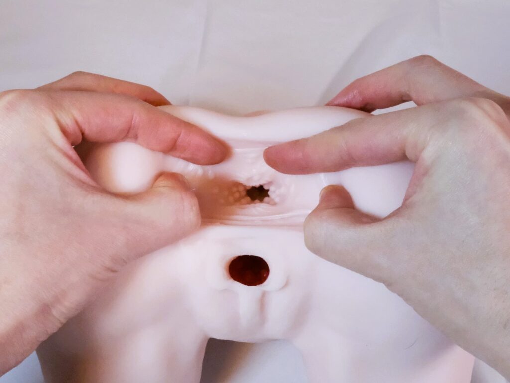 桃源郷ニンフェット的後庭穴撥開後的樣子