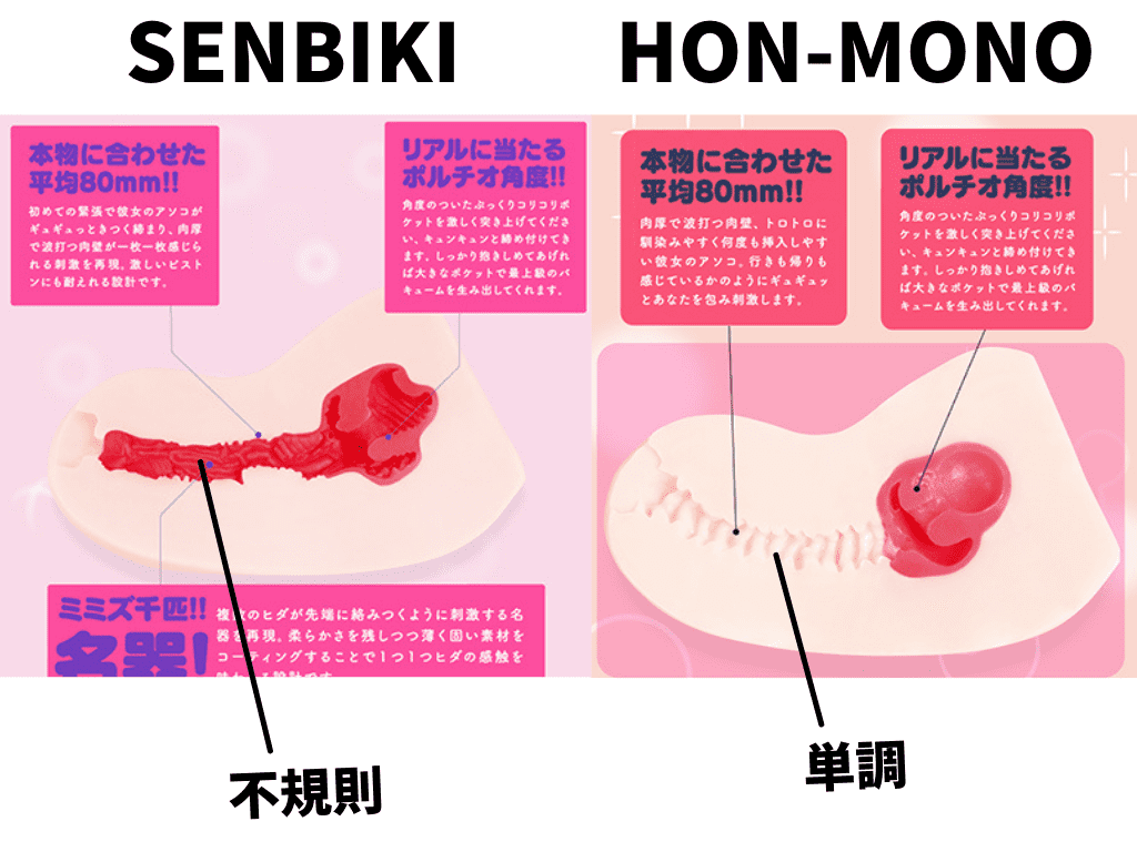 HON-MONO SENBIKI和初代的刺激差異