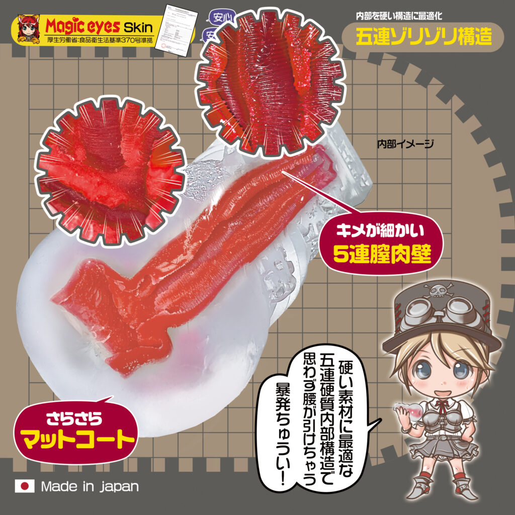くぱぁトリップゾリゾリ５連硬質壁 雙層結構