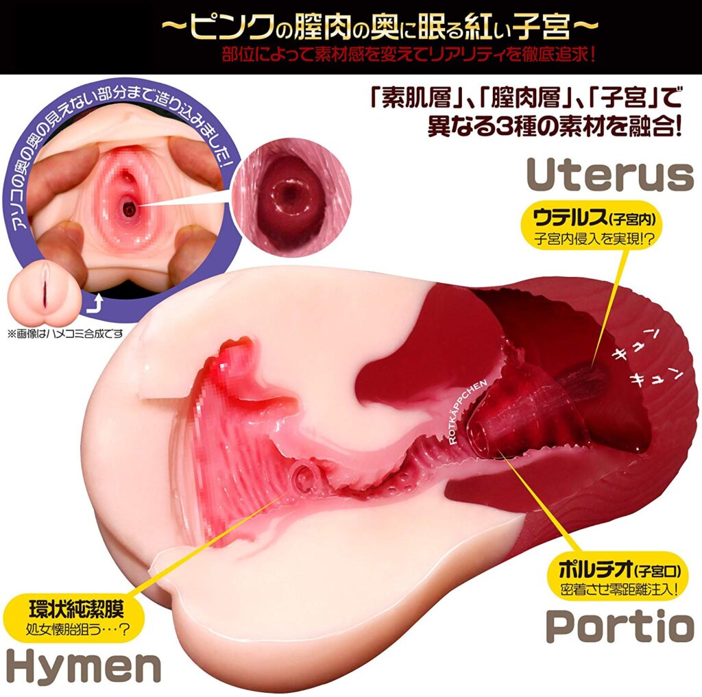 Gokusai Uterus 登月自慰器的內部結構