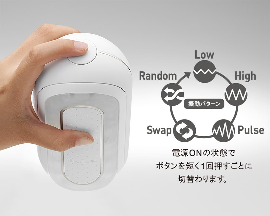 電動TENGAホワイト的震動模式