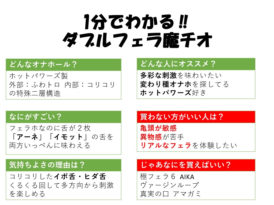 1分でわかるダブルフェラ魔チオ