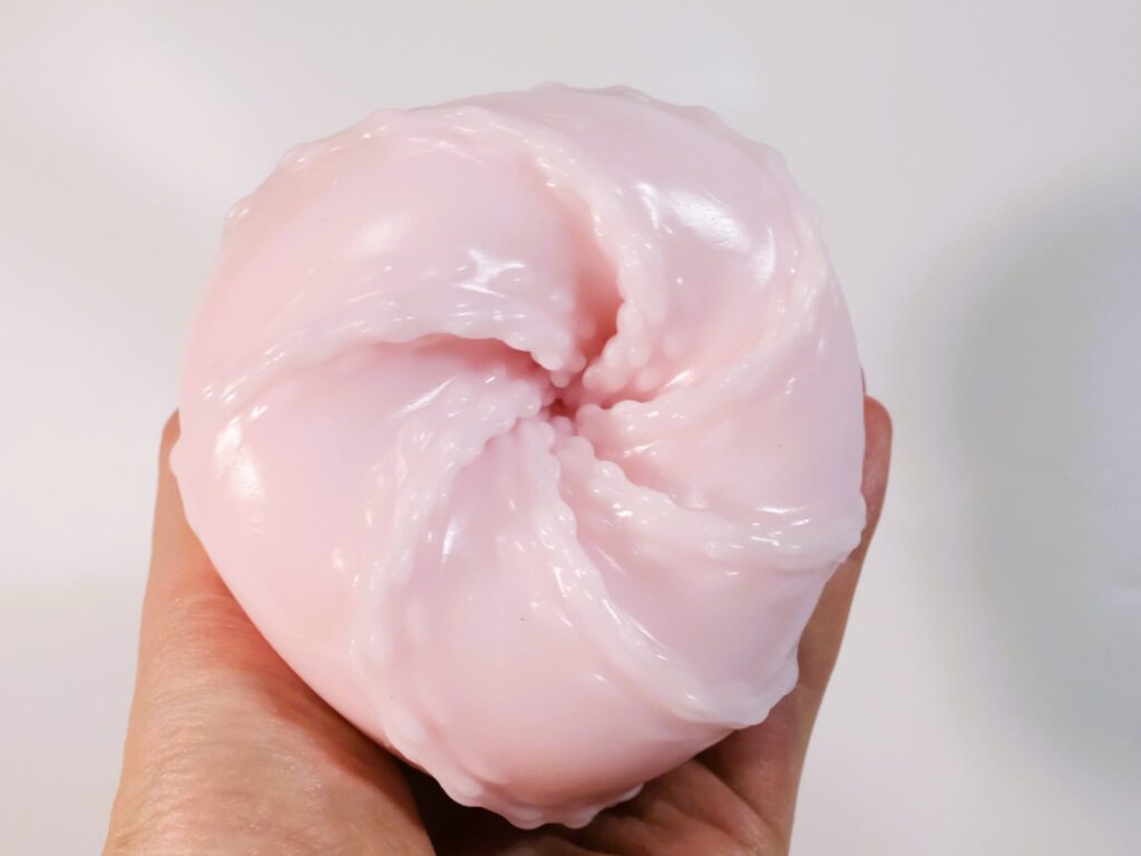緊密螺旋球體 柔軟皺褶橋 Soft 半翻出來